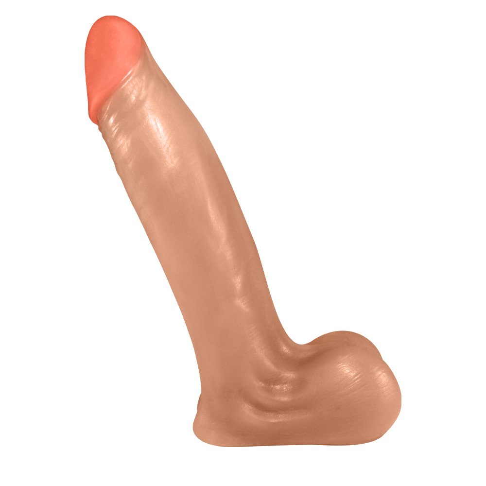 Pênis Maciço Lover em PVC Flexível Atóxico 18 x 4,5cm Bege | Foto 01