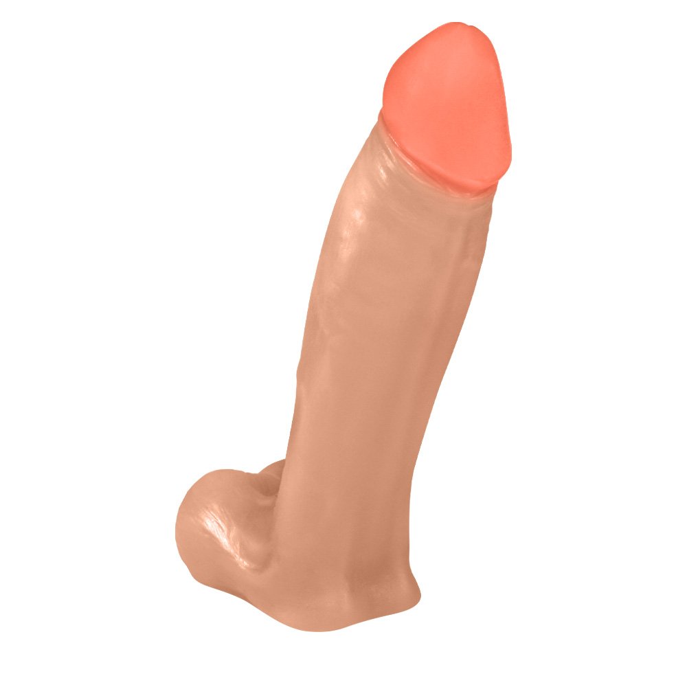 Pênis Maciço Lover em PVC Flexível Atóxico 18 x 4,5cm Bege | Foto 04