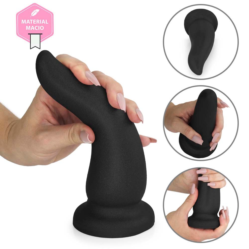 Plug Anal Grande Tongue - PVC Flexível 20 x 5,6cm Preto | Foto 08