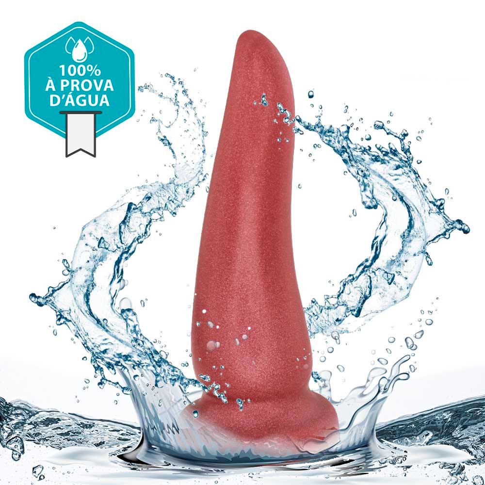 Plug Anal Grande Tongue - PVC Flexível 20 x 5,6cm Vermelho | Foto 05