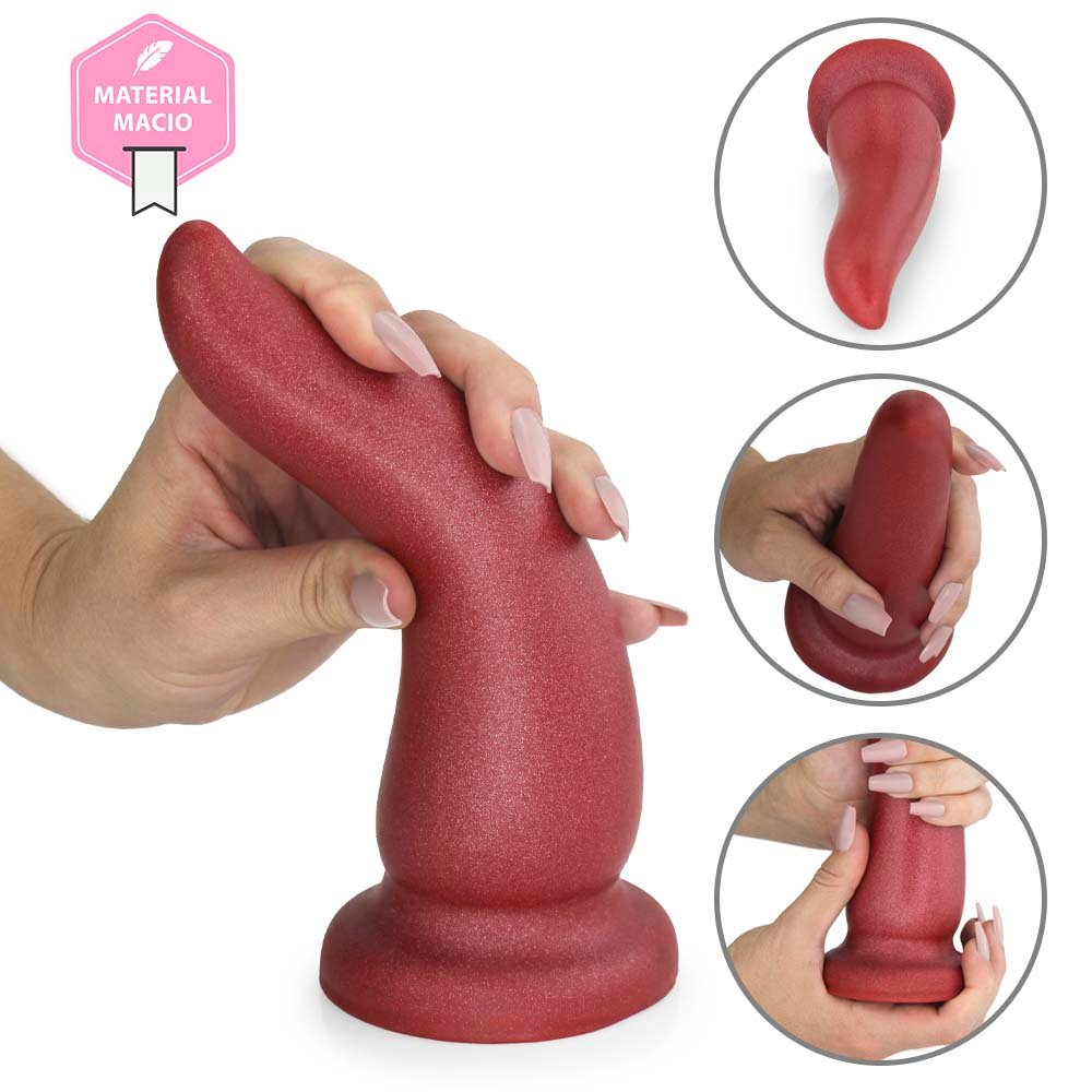 Plug Anal Grande Tongue - PVC Flexível 20 x 5,6cm Vermelho | Foto 08