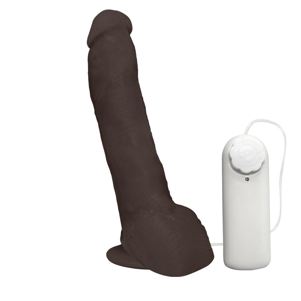 Pênis Realístico Feito em PVC Flexível com Escroto, Ventosa e Vibro Ron Jeremy 21 x 4,5cm Marrom | Foto 02
