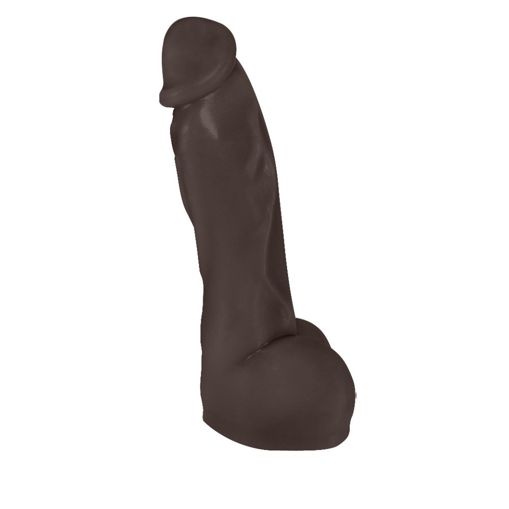 Pênis Realístico em PVC Flexível Heart 19,5 x 4,5cm Marrom | Foto 01