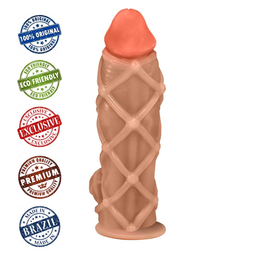 Pênis Maciço Dominador em PVC Flexível Atóxico com Ventosa 22 x 6,8cm Bege | Foto 05