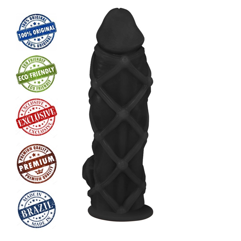 Pênis Maciço Dominador em PVC Flexível Atóxico com Ventosa 22 x 6,8cm Preto | Foto 05