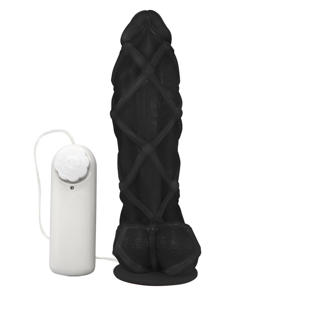 Pênis Maciço Dominador em PVC Flexível Vibrador e Ventosa 22 x 6,8cm Preto | Foto 03