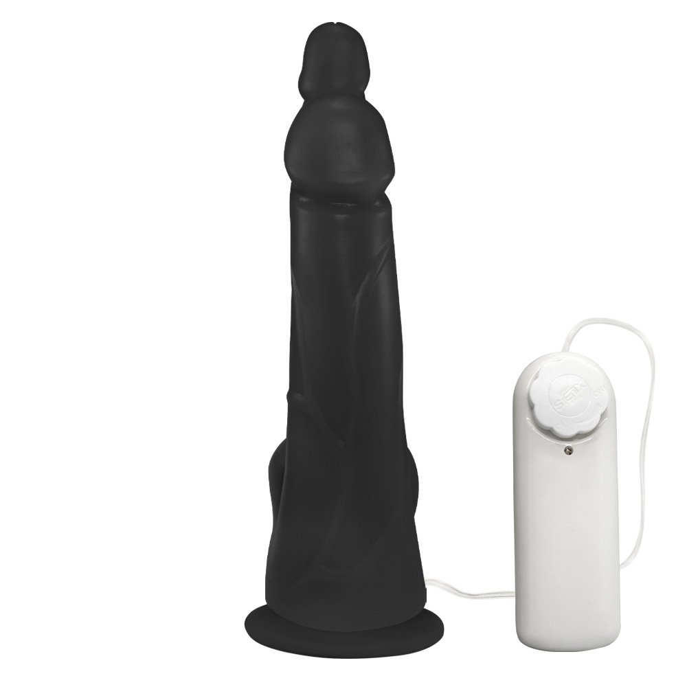 Pênis Duplo com Veias, Vibrador e Ventosa 12 x 3,5 cm e 13,7 x 2,5cm Preto | Foto 04