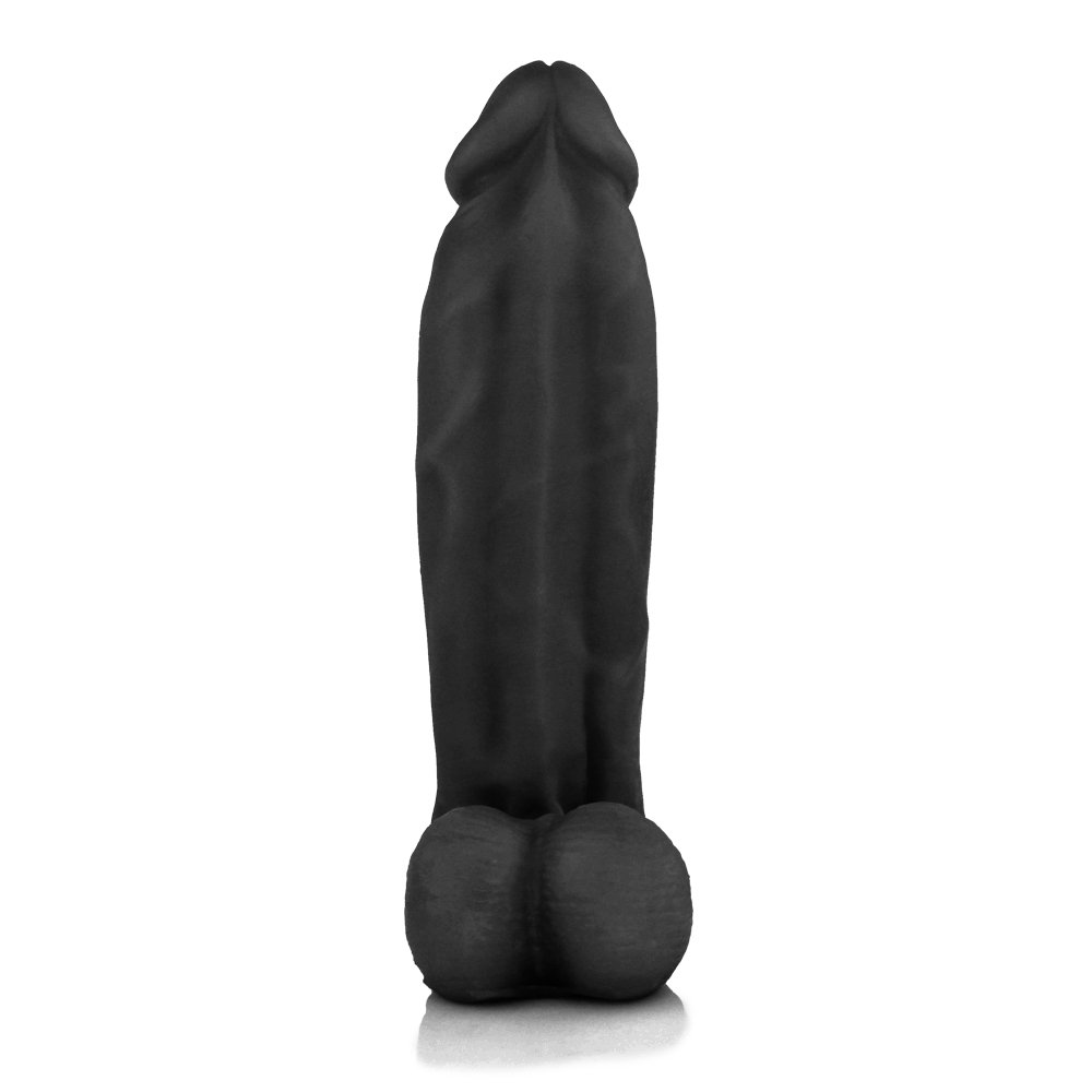 Pênis Maciço Sedutor em PVC Flexível Atóxico 20 x 5,5cm Preto | Foto 02