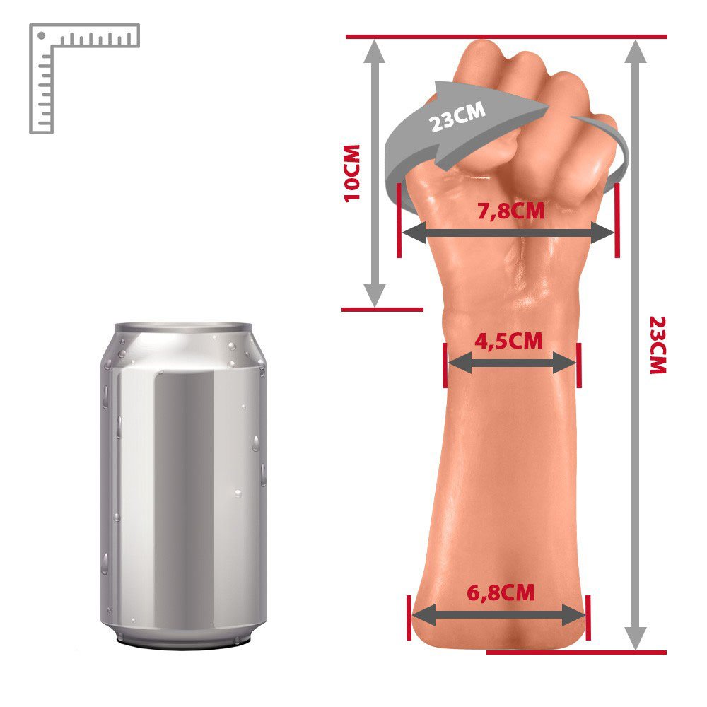 Penetrador para Prática de Fisting Realístico Hand Fist Punho 22 x 8cm Bege | Foto 06