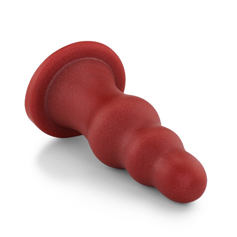 Plug Anal Gigante Flexível Escalonado 23 x 8cm Vermelho | Foto 03