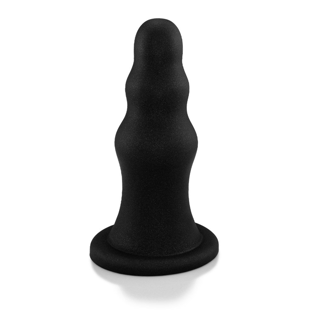 Plug Anal Gigante Flexível Escalonado 23 x 8cm Preto | Foto 02