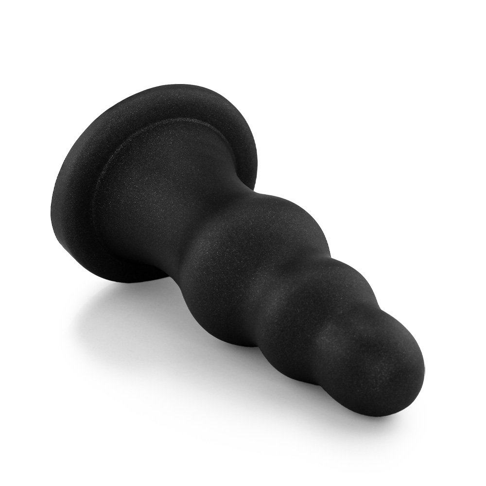 Plug Anal Gigante Flexível Escalonado 23 x 8cm Preto | Foto 03