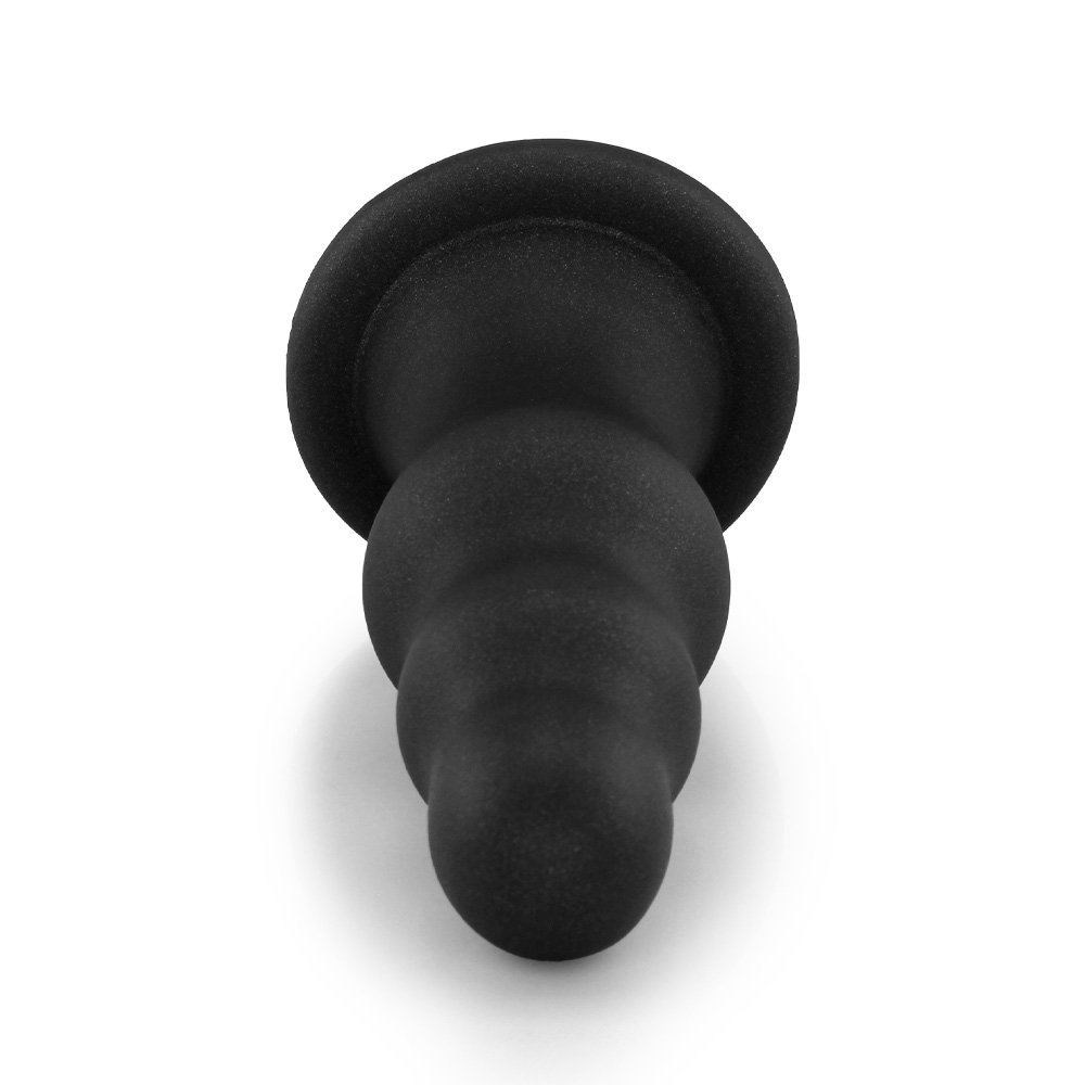 Plug Anal Gigante Flexível Escalonado 23 x 8cm Preto | Foto 04