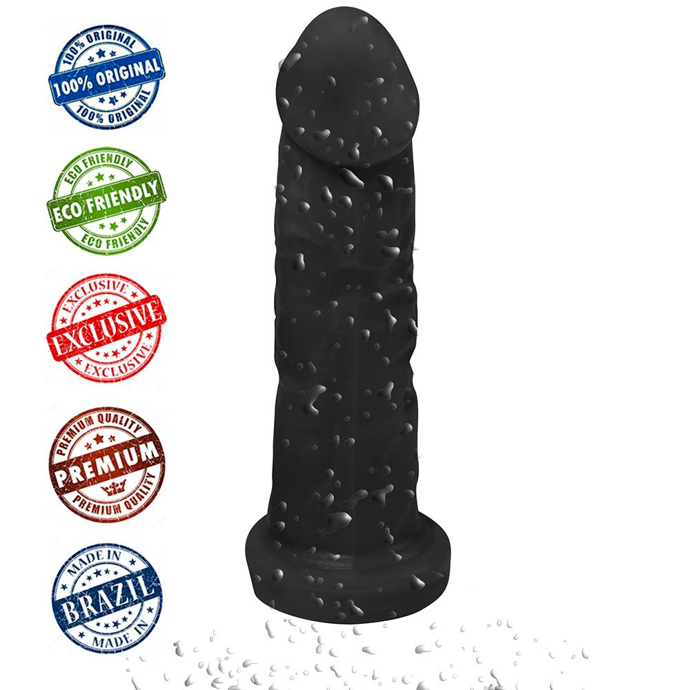 P�nis de Borracha com Base Martes 19 x 4,5cm Preto | Foto 05