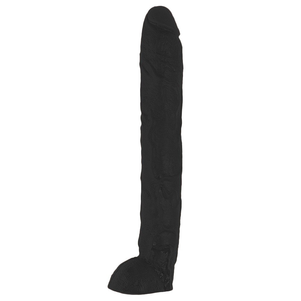 Pênis Gigante e Grosso Flexível com Escroto Negão da Picona 37 x 5cm Preto | Foto 01