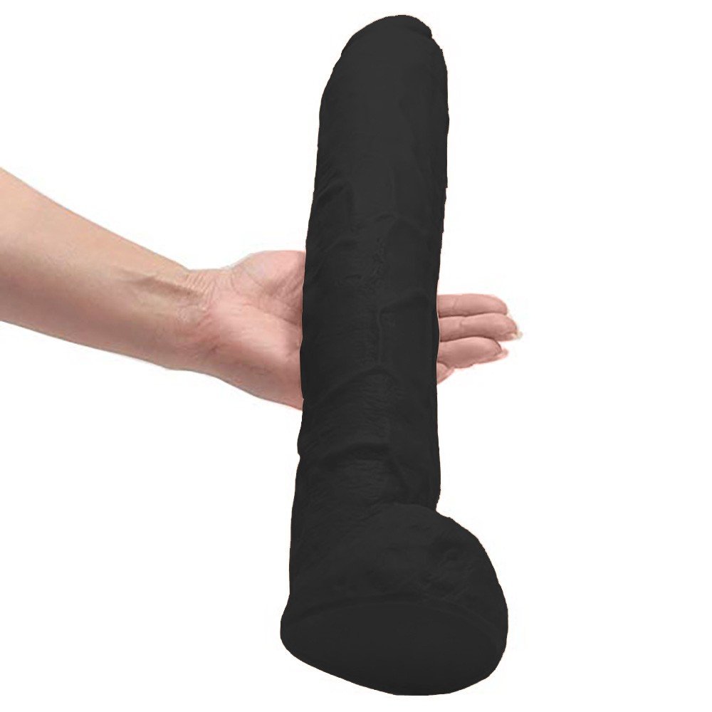 Pênis Gigante e Grosso Flexível com Escroto Negão da Picona 37 x 5cm Preto | Foto 04