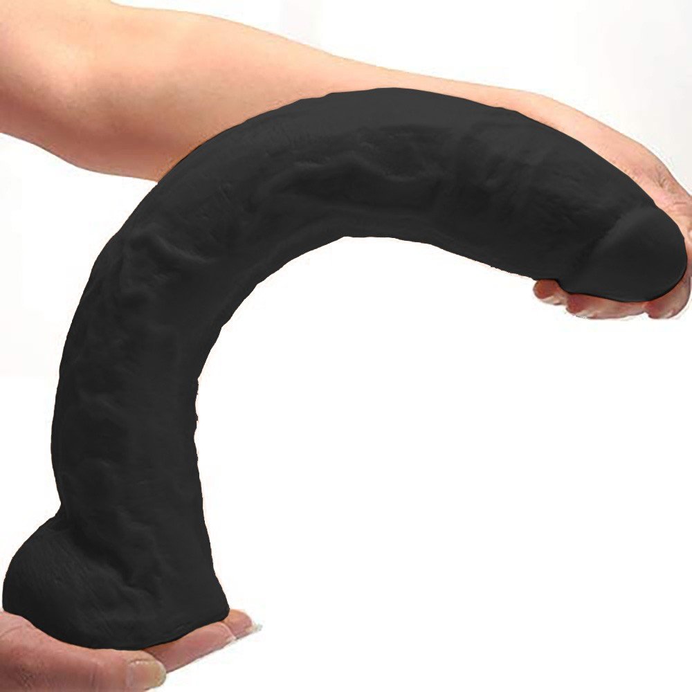 Pênis Gigante e Grosso Flexível com Escroto Negão da Picona 37 x 5cm Preto | Foto 05