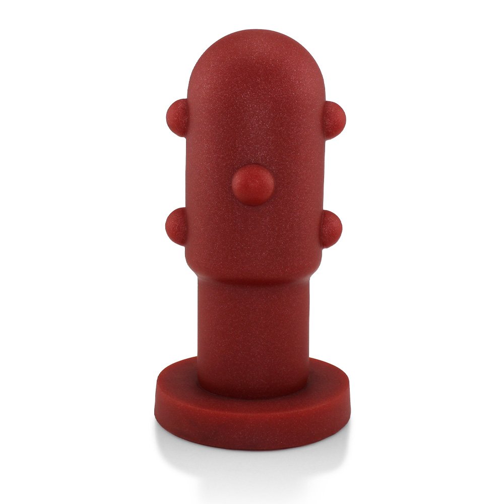 Plug Anal Grande Flexível Cactus 20 x 7cm Vermelho | Foto 02