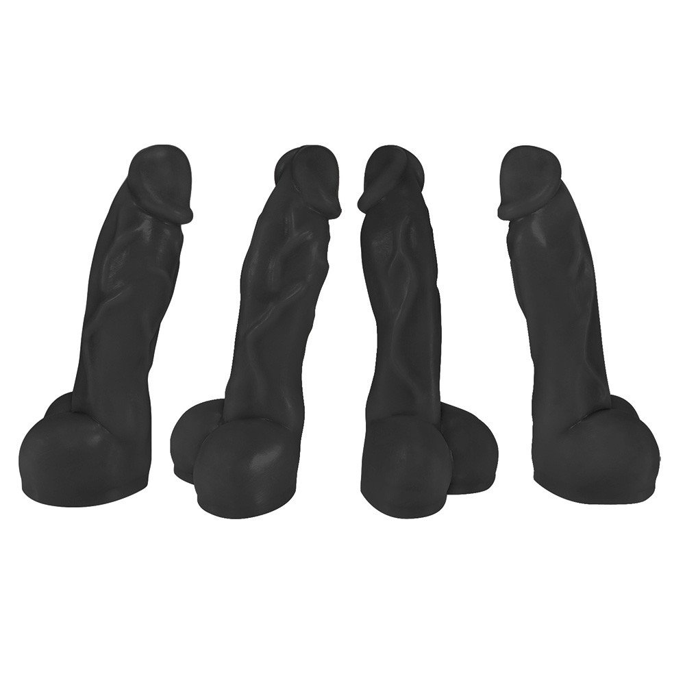 Cinta Peniana Ajustável com Pênis Realístico Heart 19,5 x 4,5cm Preto | Foto 04