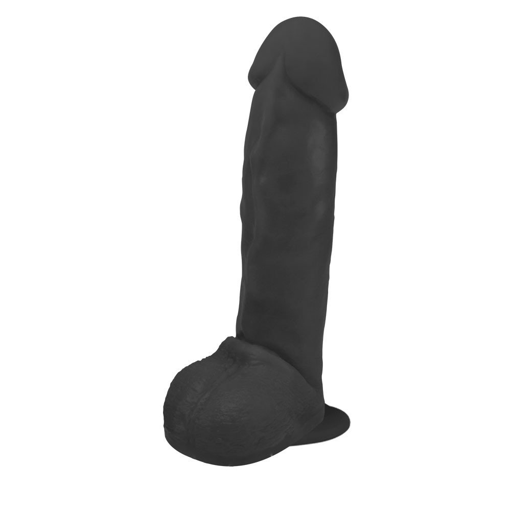 Pênis Gigante e Grosso Flexível com Escroto e Ventosa Optimus 28 x 6,5cm Preto | Foto 04