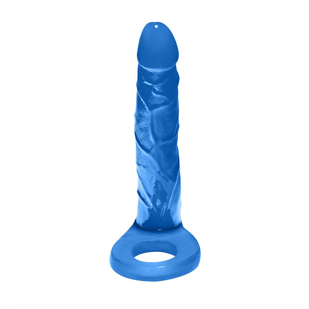 Anel Companheiro Realístico Longo 15 x 3cm Azul Translúcido | Foto 03