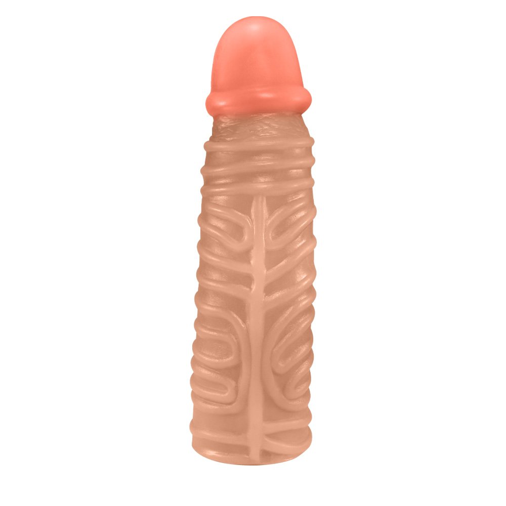 Pênis Torpedo em PVC Flexível Atóxico 24 x 6cm Bege | Foto 01