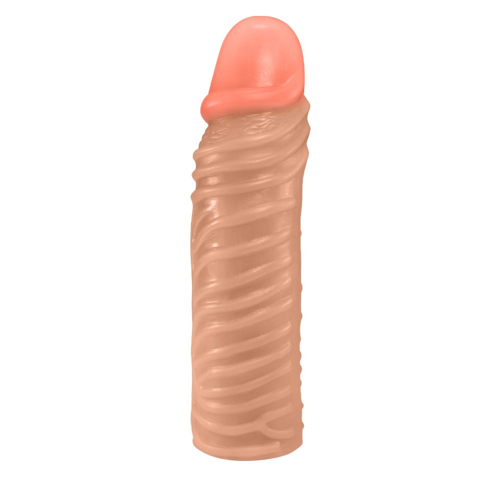 Pênis Torpedo em PVC Flexível Atóxico 24 x 6cm Bege | Foto 02