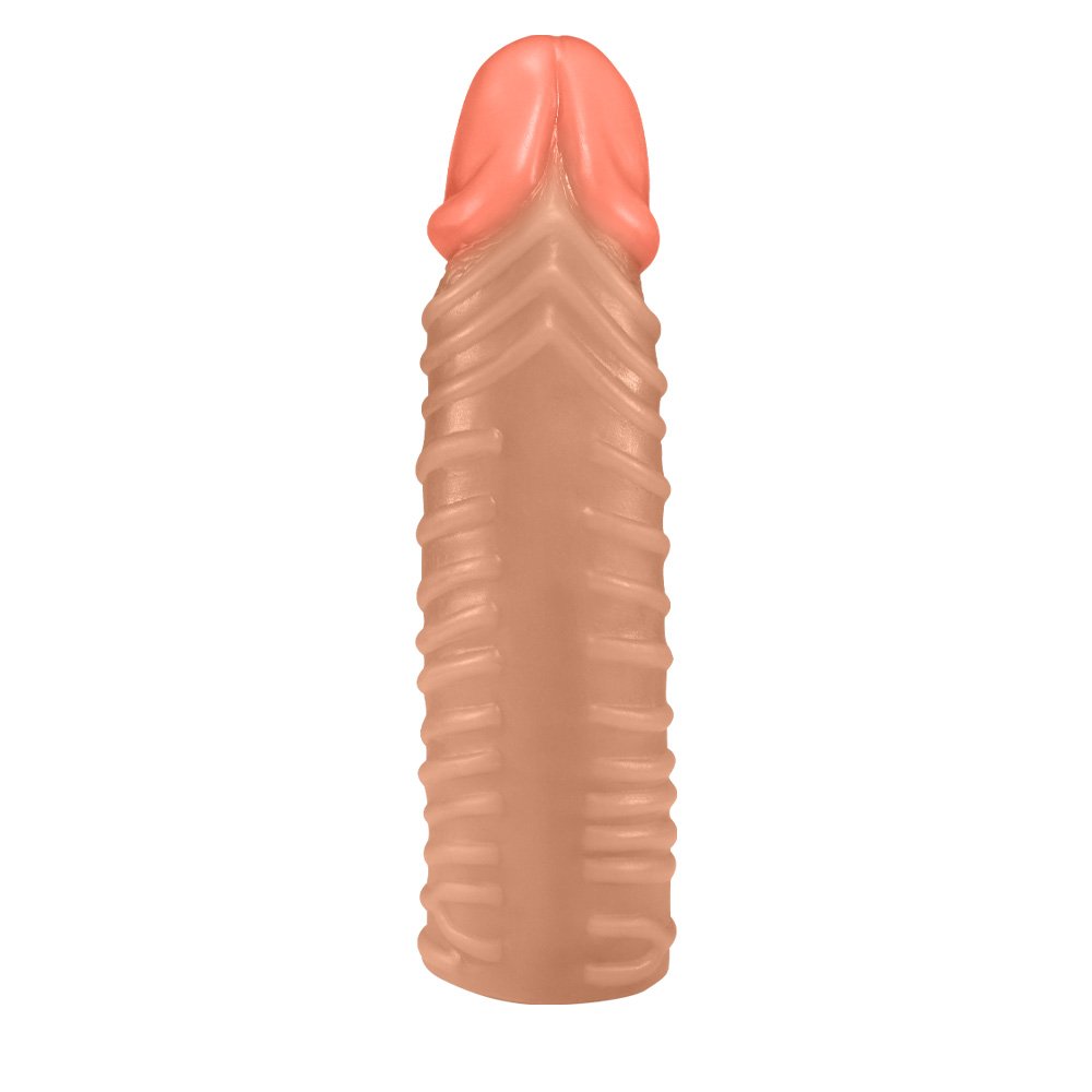 Pênis Torpedo em PVC Flexível Atóxico 24 x 6cm Bege | Foto 03