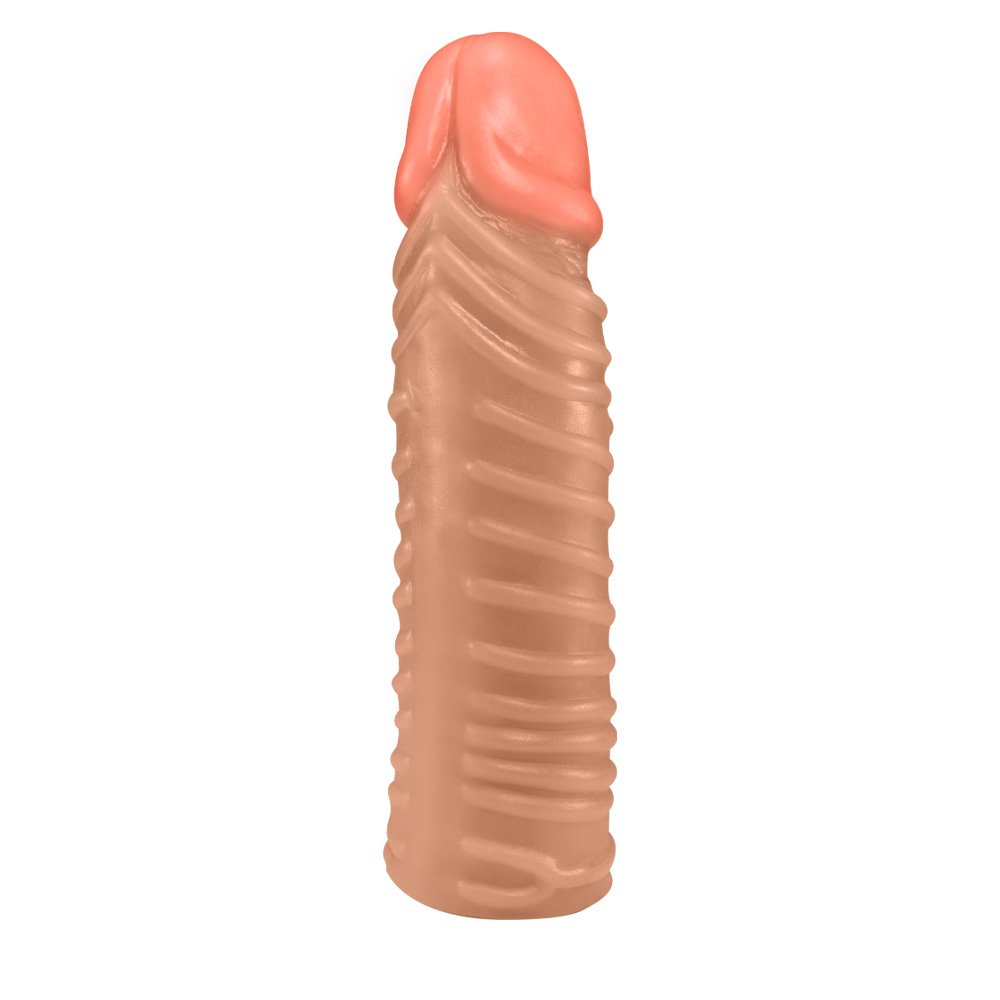 Pênis Torpedo em PVC Flexível Atóxico 24 x 6cm Bege | Foto 04