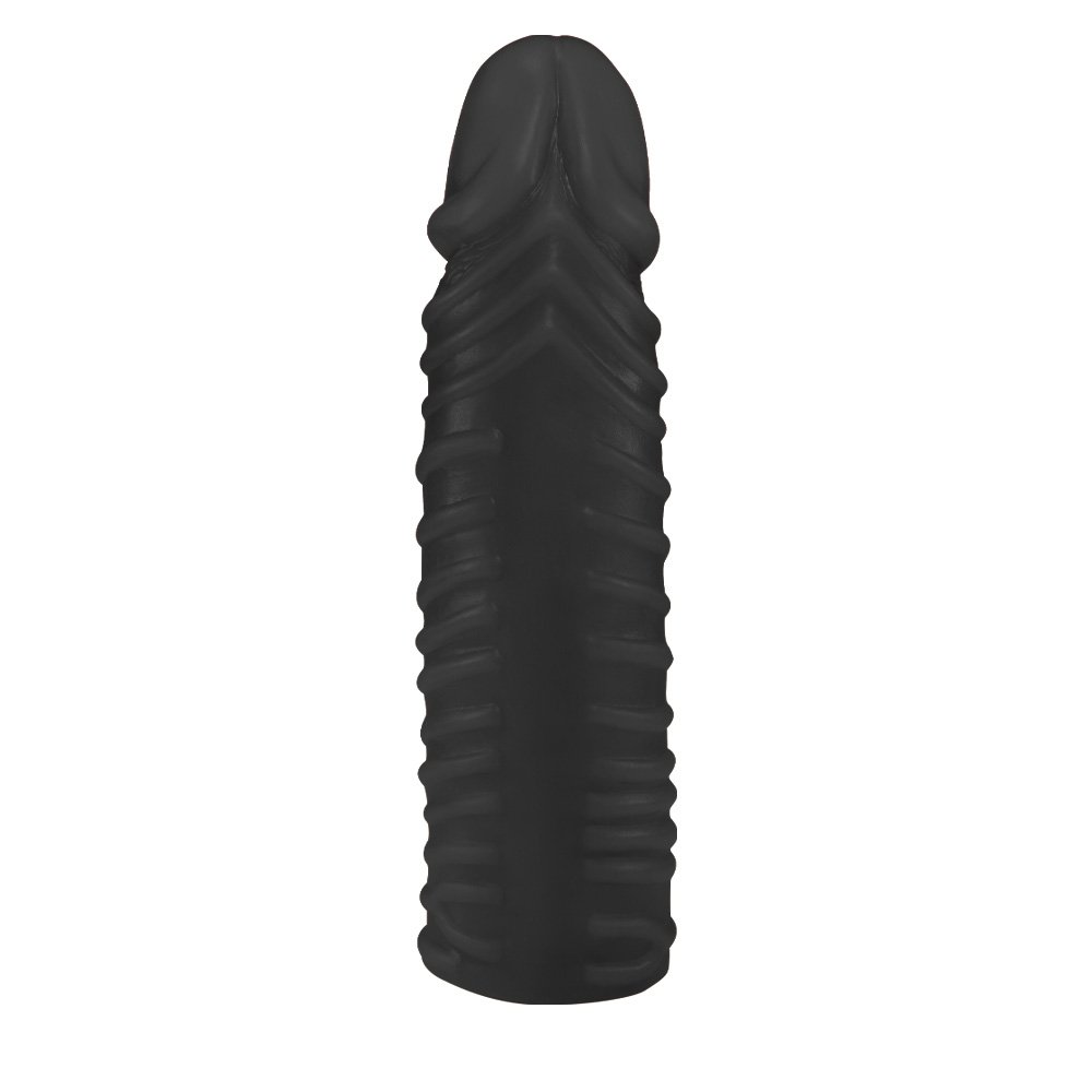Pênis Torpedo em PVC Flexível Atóxico 24 x 6cm Preto | Foto 03