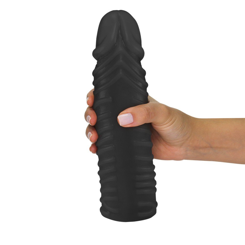 Pênis Torpedo em PVC Flexível Atóxico 24 x 6cm Preto | Foto 07