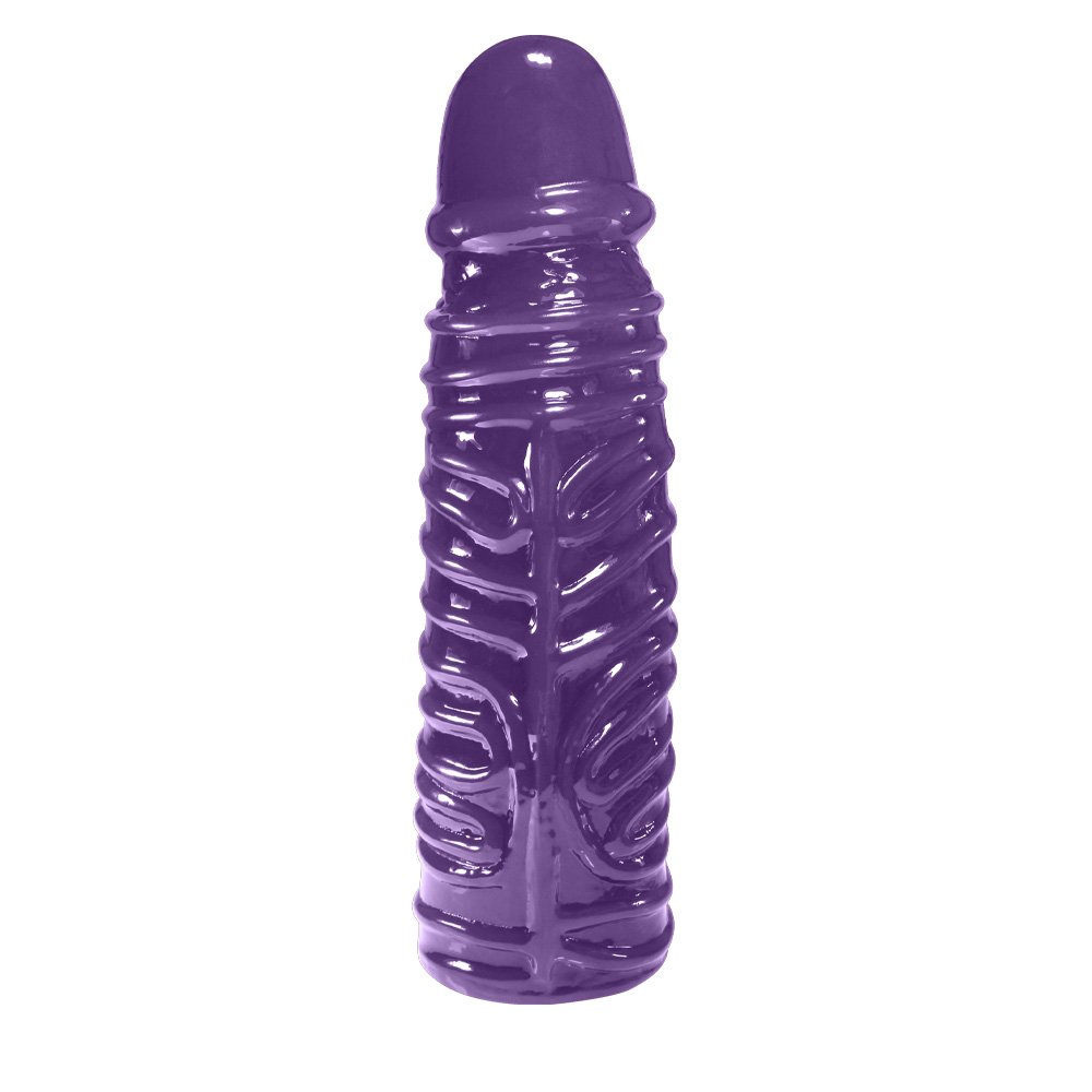 Pênis Torpedo em PVC Flexível Atóxico 24 x 6cm Roxo | Foto 01
