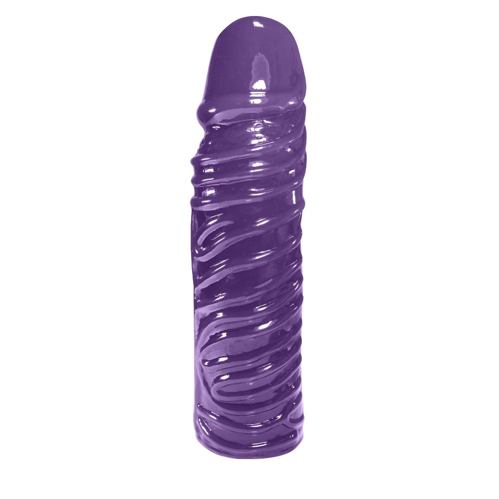 Pênis Torpedo em PVC Flexível Atóxico 24 x 6cm Roxo | Foto 02
