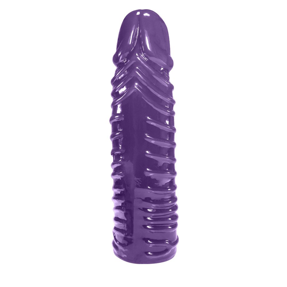 Pênis Torpedo em PVC Flexível Atóxico 24 x 6cm Roxo | Foto 03