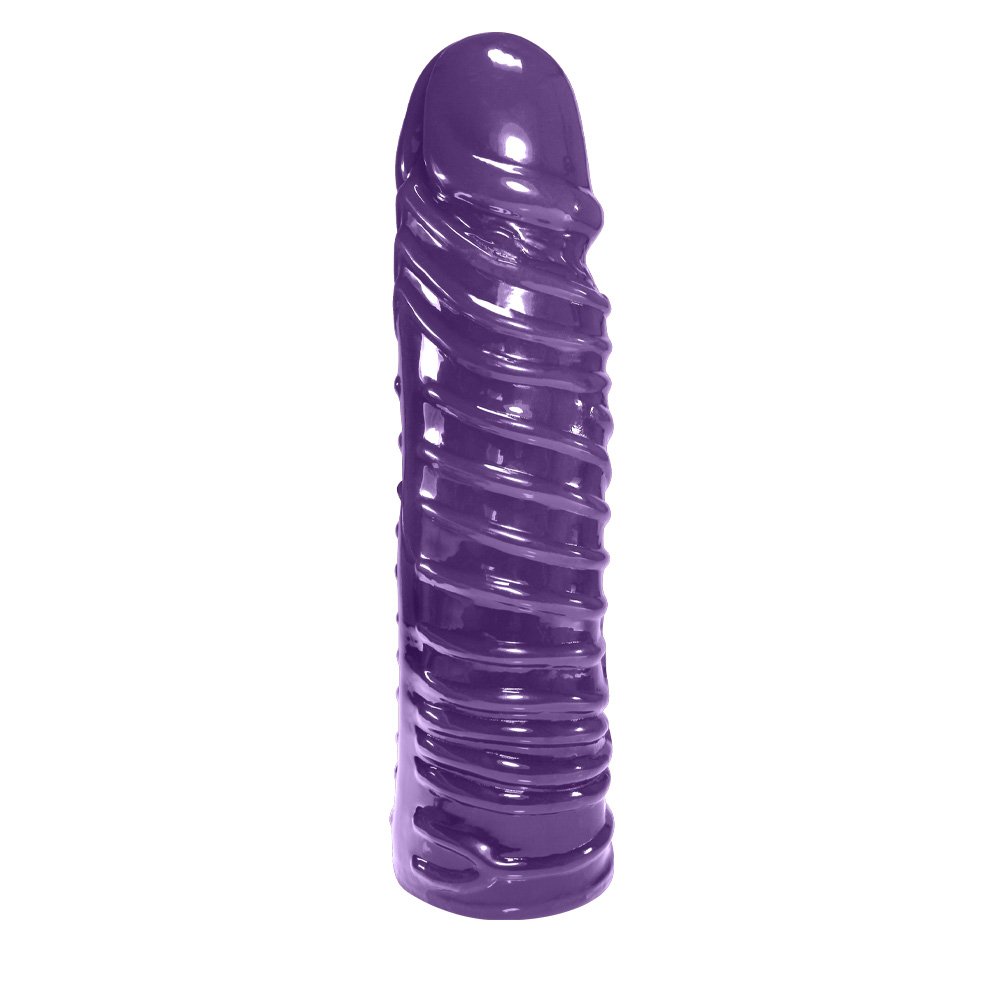 Pênis Torpedo em PVC Flexível Atóxico 24 x 6cm Roxo | Foto 04