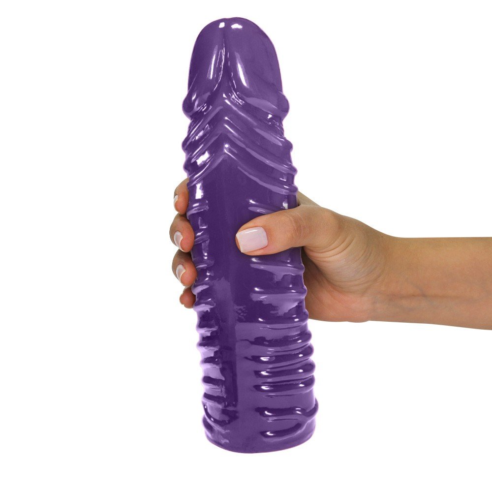 Pênis Torpedo em PVC Flexível Atóxico 24 x 6cm Roxo | Foto 07