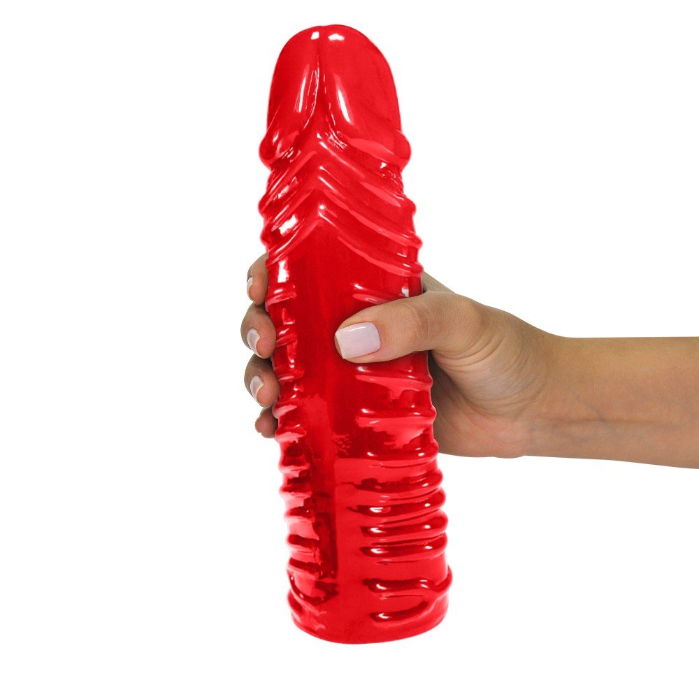 Pênis Torpedo em PVC Flexível Atóxico 24 x 6cm Vermelho | Foto 07