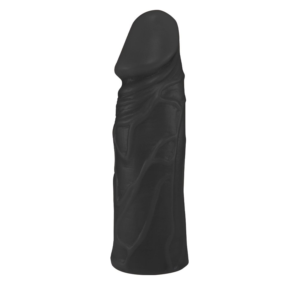 Pênis Cotoco em PVC Flexível Atóxico 20,5x 5,5cm Preto | Foto 02