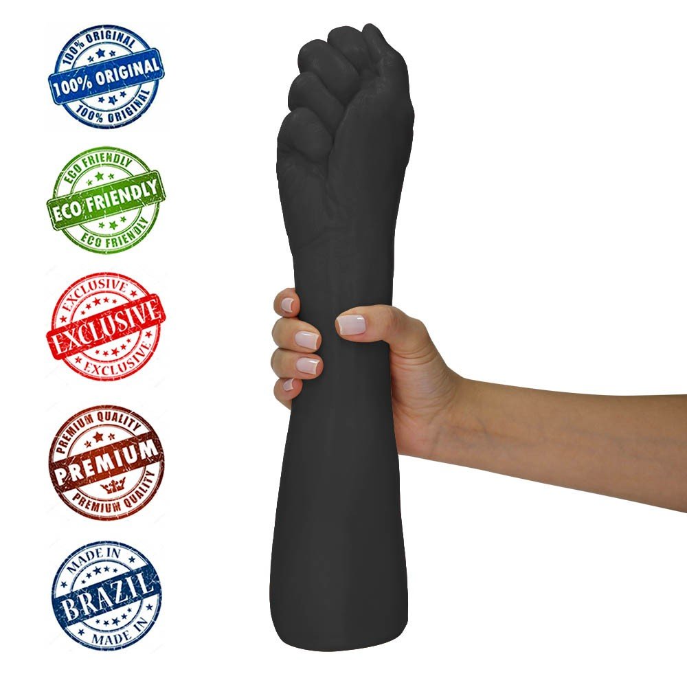 Mão Erótica Realística Hand Fist 33 x 7,4cm Preto | Foto 05