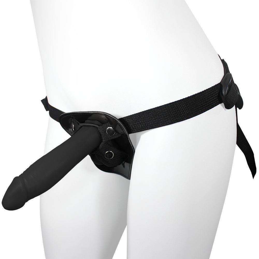 Cinta Peniana Ajustável com Pênis Realístico Lover 18 x 4,5cm Preto | Foto 01