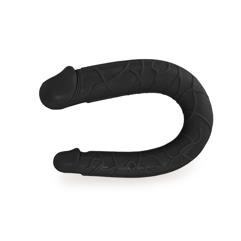 Pênis Duas Pontas em Jelly Havaiano Ferradura 30 x 3,5cm Preto | Foto 03