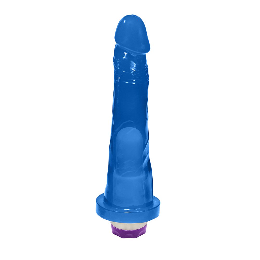 Pênis Jueves com Vibrador Multivelocidade 19 x 4,5cm Azul Translúcido | Foto 02