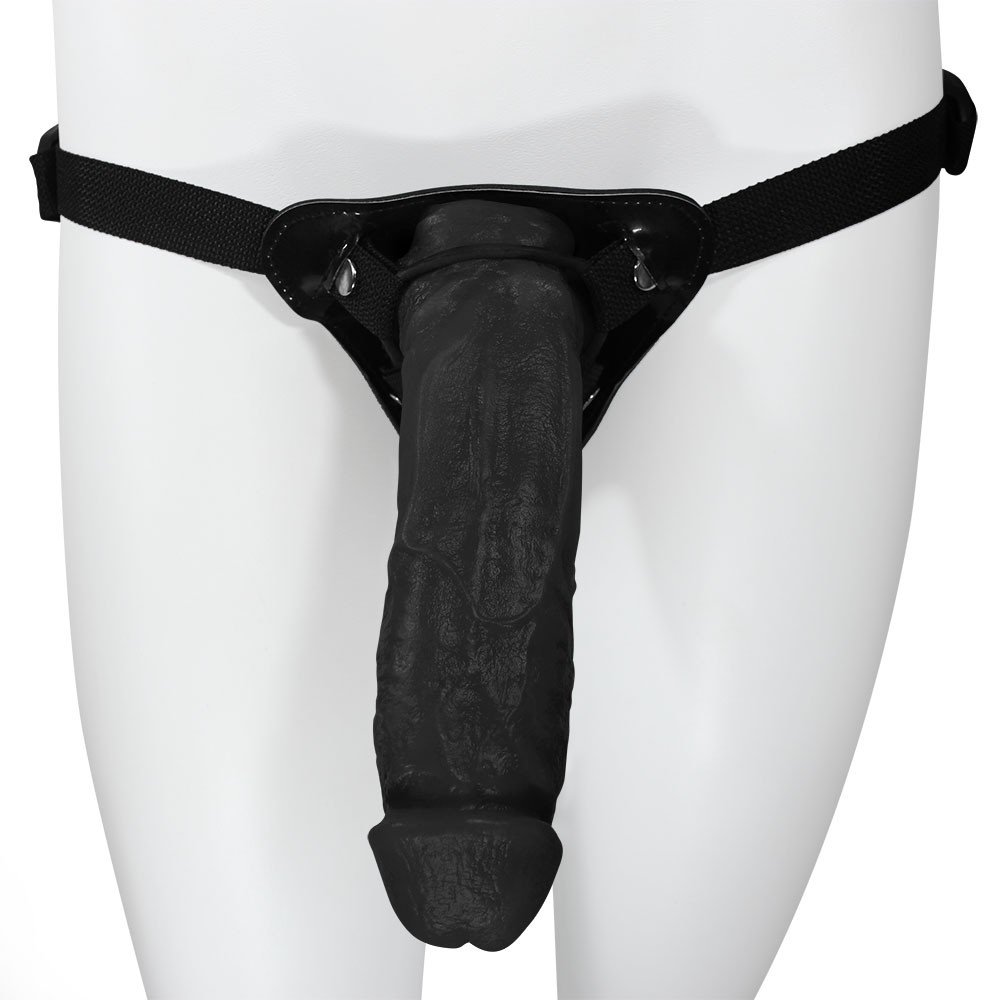 Cinta Peniana Ajustável com Pênis Realístico King Kong 22 x 5,5cm Preto | Foto 02
