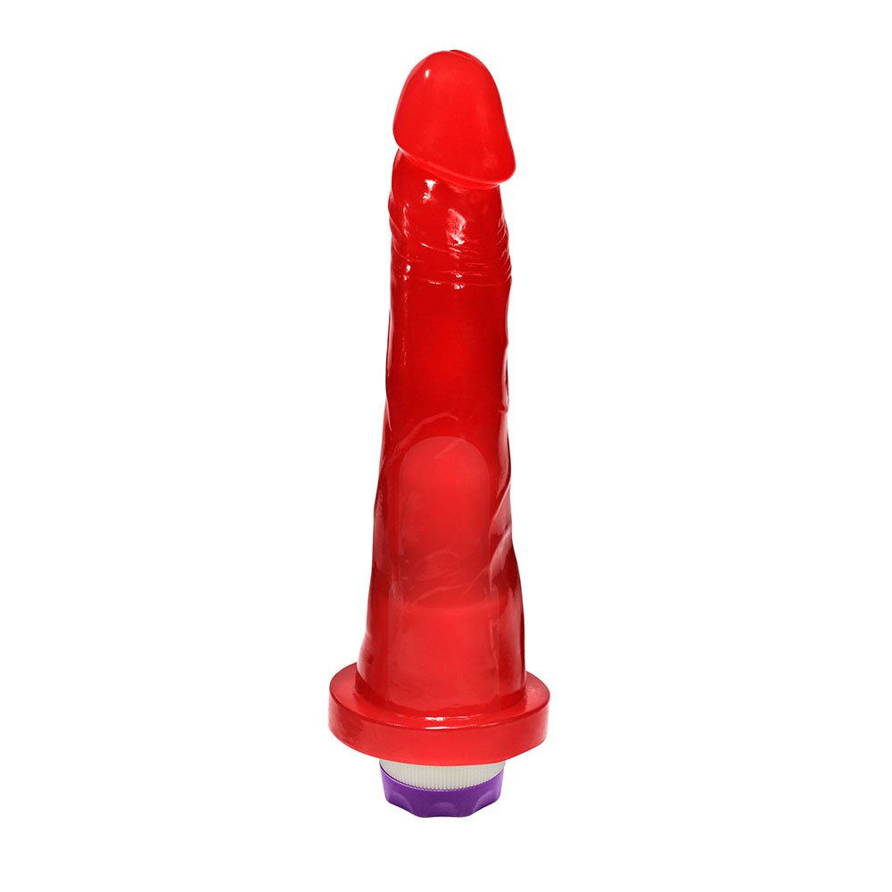 Pênis Jueves com Vibrador Multivelocidade 19 x 4,5cm Vermelho Translúcido | Foto 02