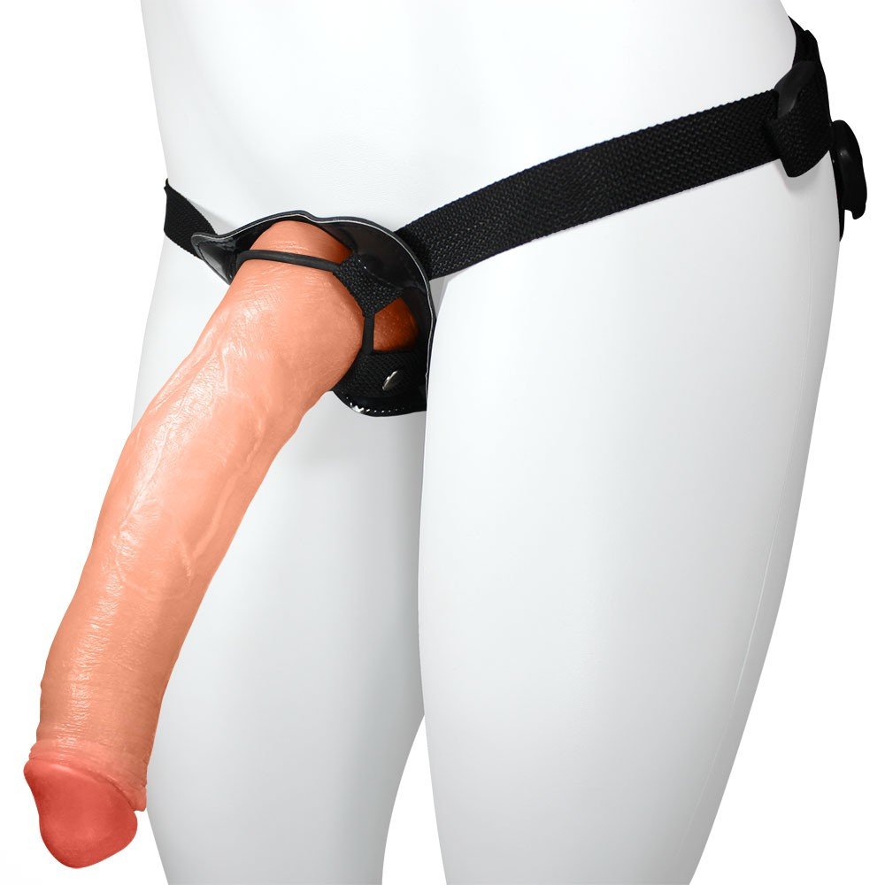 Cinta Peniana Ajustável com Pênis Realístico Mandingo 27 x 5,5cm Bege | Foto 01