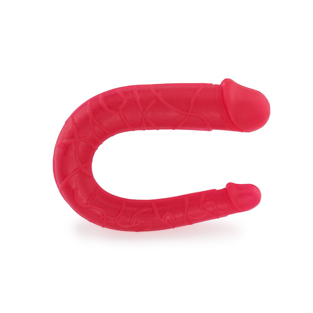Pênis Duas Pontas em Jelly Havaiano Ferradura 30 x 3,5cm Pink | Foto 02