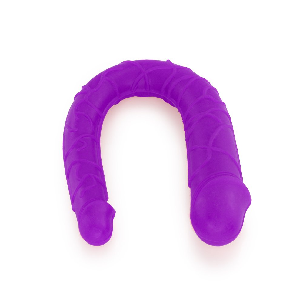Pênis Duas Pontas em Jelly Havaiano Ferradura 30 x 3,5cm Roxo | Foto 04