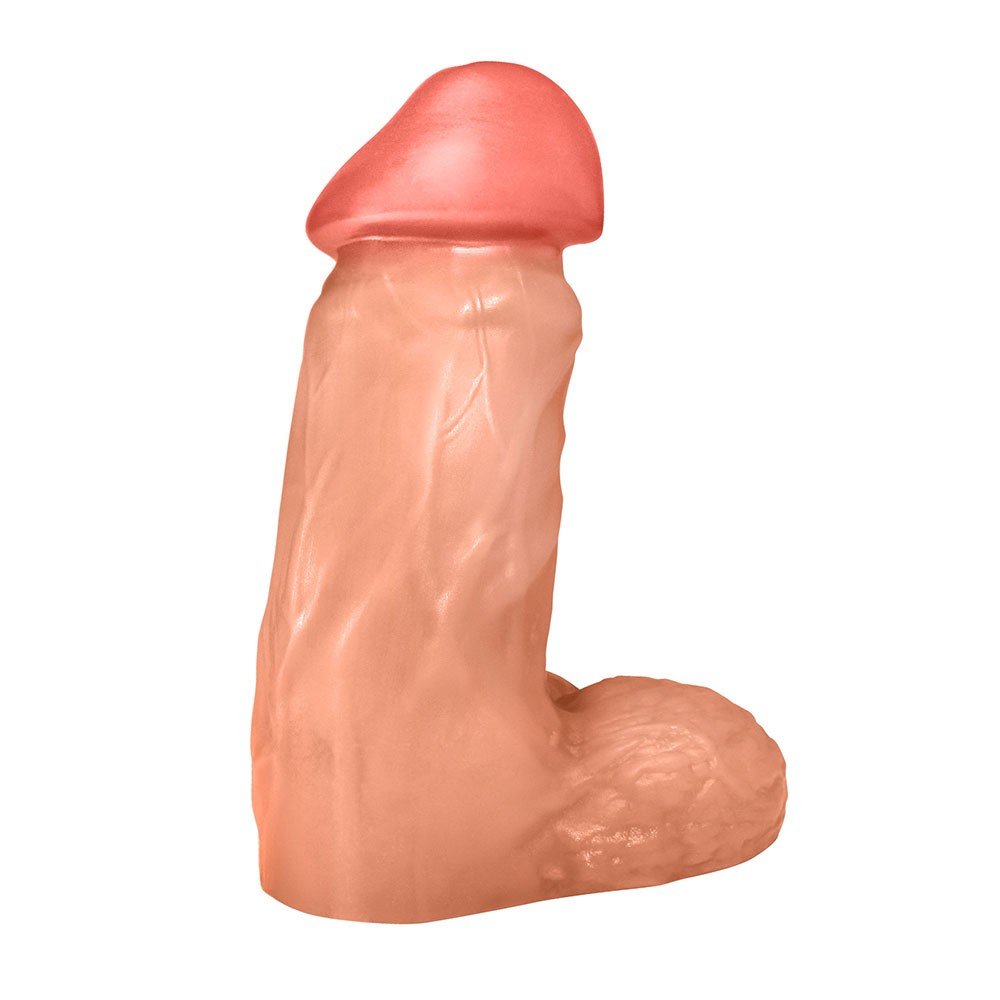 Pênis Realístico Flexível com Escroto Cumaru 19 x 6cm Bege | Foto 04