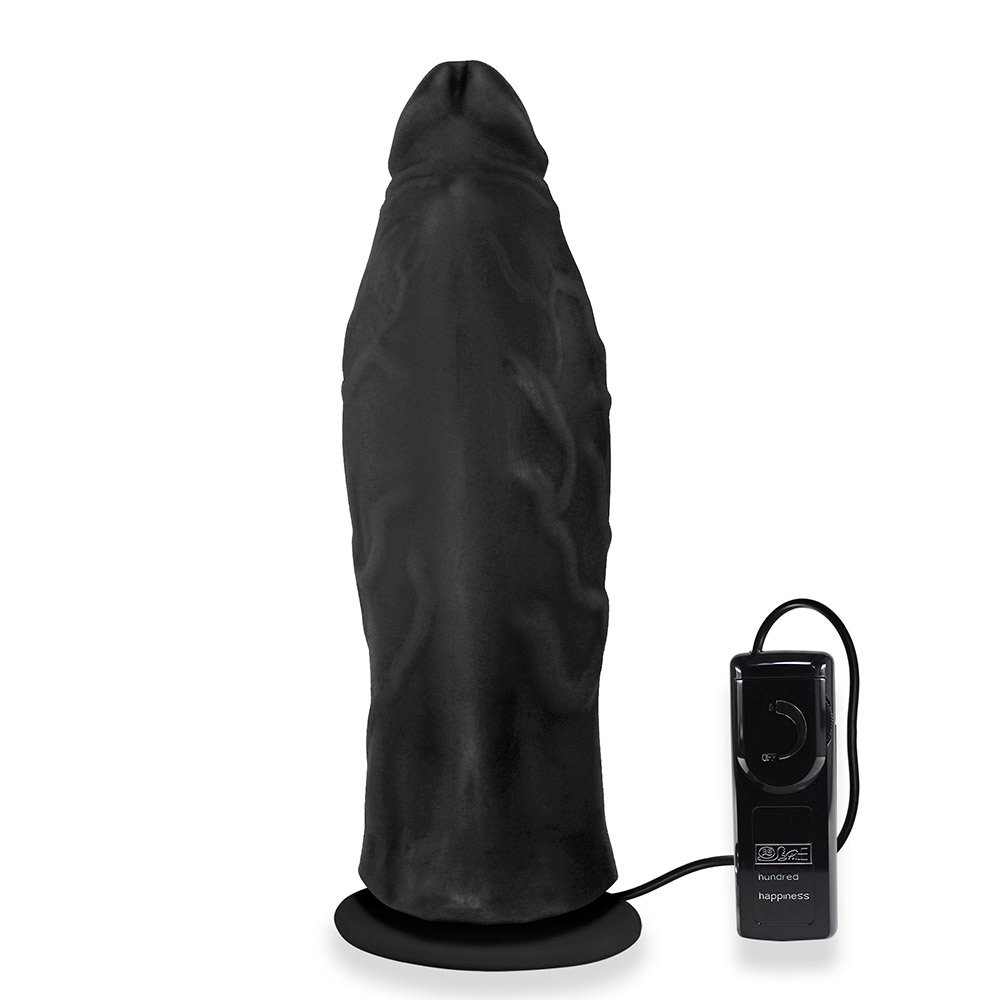 Pênis Grande Com Vibrador e Ventosa Jatobão 27 X 8cm Preto | Foto 04
