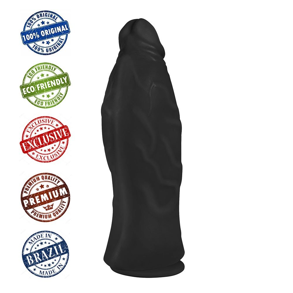 Pênis Realístico Flexível com Ventosa Jatobá 21 x 6,8cm Preto | Foto 05